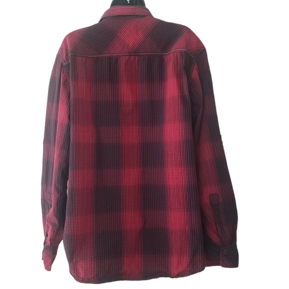 INC International Concept Women's Plaid Button Down Long Sleeve Shirt XL - Picture 5 of 9